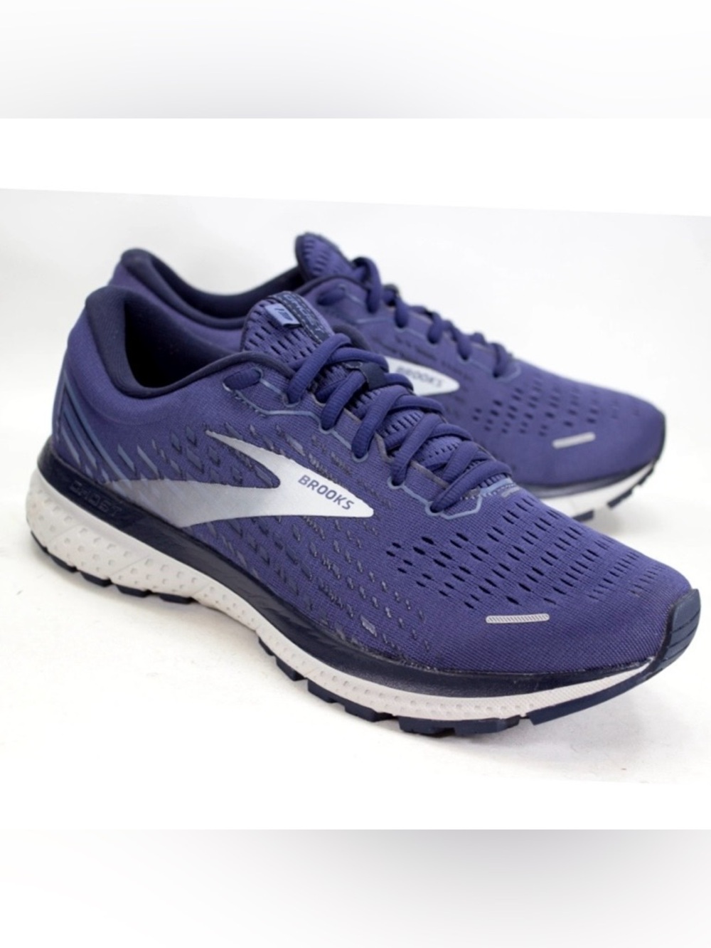 Brooks Ghost 13 Mens US 9.5 Midnight Blue Running Comfort Walking 1103481D467
